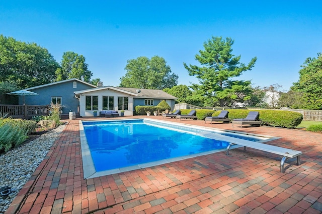 2500 Carriage Rd, Powell, OH 43065 - view of pool with a patio, a diving board, and a deck