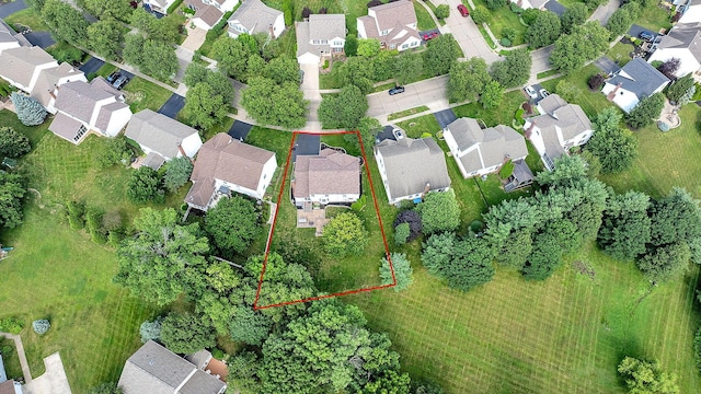 1271 Fareharm Dr, New Albany, OH 43054 - aerial perspective of suburban area with property parcel outlined
