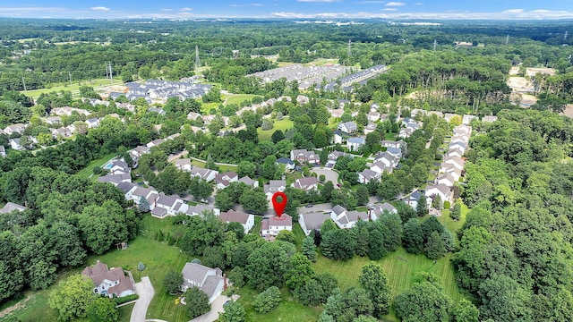 1271 Fareharm Dr, New Albany, OH 43054 - aerial overview of property's location with a forest and nearby suburban area