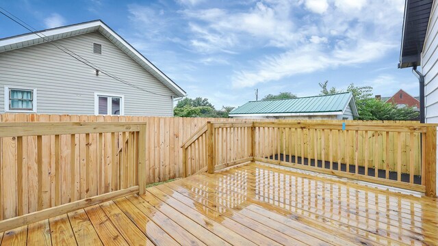 732 Columbus Ave, Washington Court House, OH 43160 - wooden terrace featuring a fenced backyard