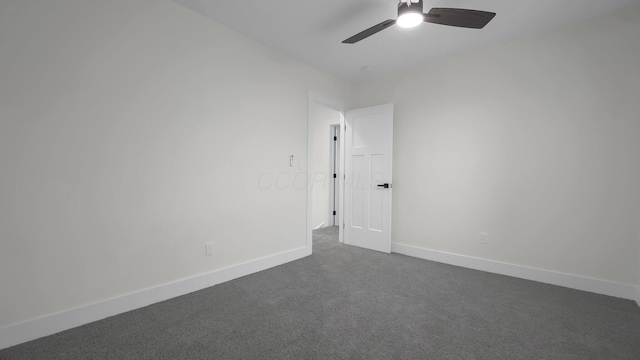 732 Columbus Ave, Washington Court House, OH 43160 - unfurnished room with ceiling fan and dark carpet