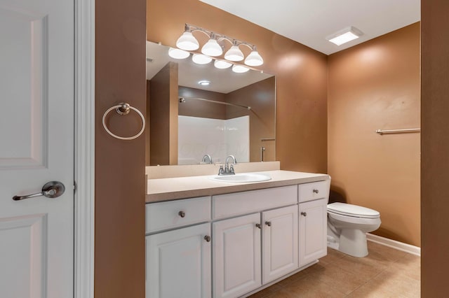 810 Lambton Cir W, Lancaster, OH 43130 - bathroom featuring vanity, a shower, and tile patterned floors