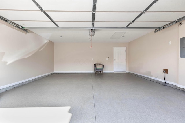 810 Lambton Cir W, Lancaster, OH 43130 - garage featuring baseboards and electric panel
