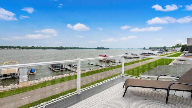 4721 W N Bank Rd, Buckeye Lake, OH 43008 - deck featuring a water view