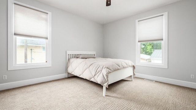 4721 W N Bank Rd, Buckeye Lake, OH 43008 - carpeted bedroom with baseboards and a ceiling fan