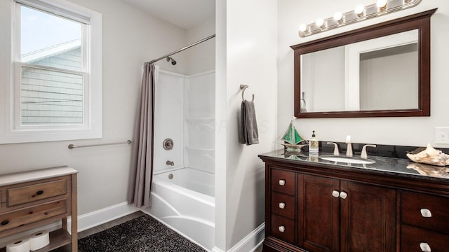 4721 W N Bank Rd, Buckeye Lake, OH 43008 - full bath with vanity and shower / bathtub combination with curtain