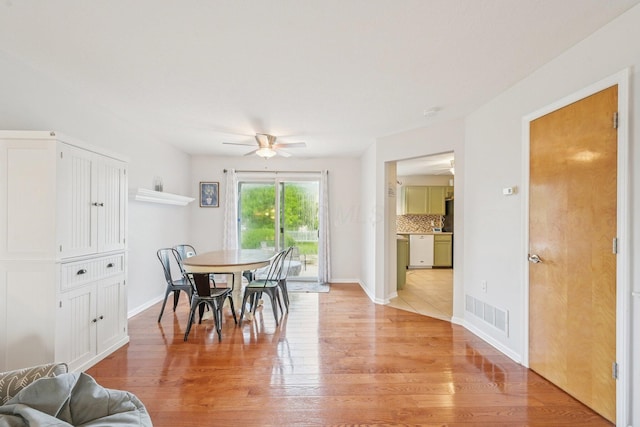 9375 Wingate Pl, Orient, OH 43146 - dining space featuring a ceiling fan and light wood-style flooring