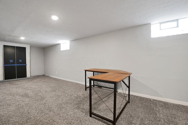 1458 E 22nd Ave, Columbus, OH 43211 - basement with carpet floors and recessed lighting