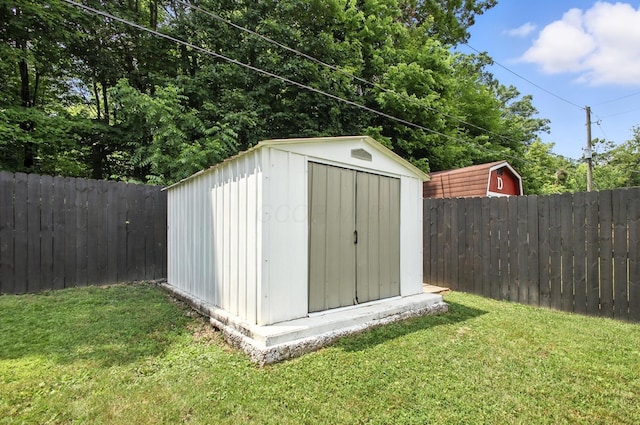 3139 Woonsocket St, Springfield, OH 45503 - view of shed featuring a fenced backyard
