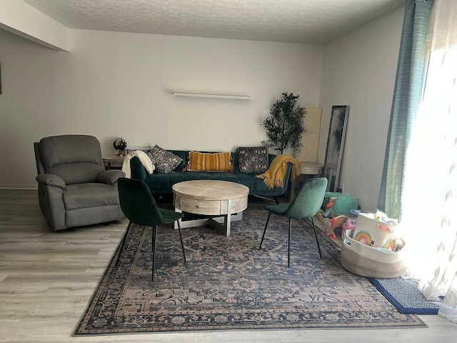 5258 Captains Ct, Columbus, OH 43220 - sitting room featuring wood finished floors, healthy amount of natural light, and a textured ceiling