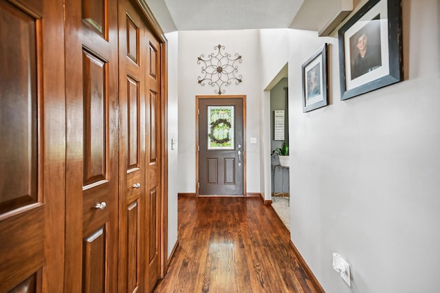 2532 State Route 292, West Mansfield, OH 43358 - foyer with dark wood-style flooring and baseboards