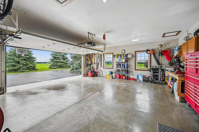 2532 State Route 292, West Mansfield, OH 43358 - garage featuring a garage door opener