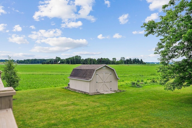 2532 State Route 292, West Mansfield, OH 43358 - view of grassy yard featuring a shed and a view of countryside