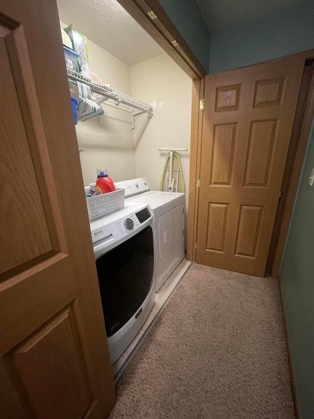 1889 Salt Lick Dr, Lancaster, OH 43130 - washroom with washing machine and dryer and carpet flooring
