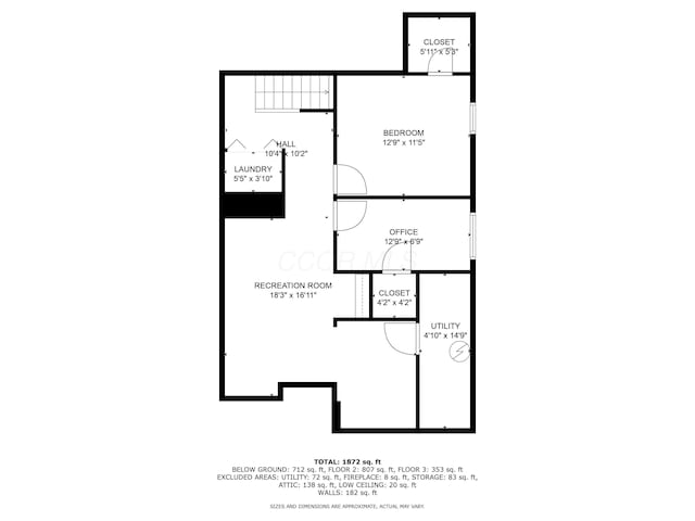 628 E Gates St, Columbus, OH 43206 - view of room layout