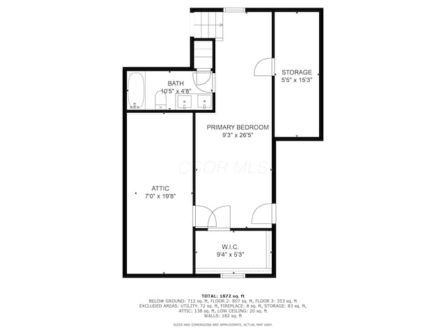 628 E Gates St, Columbus, OH 43206 - view of home floor plan