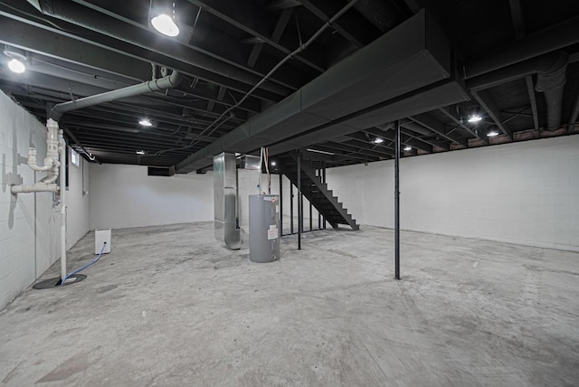 368 Woodview Dr, Chillicothe, OH 45601 - finished basement featuring electric water heater and stairs