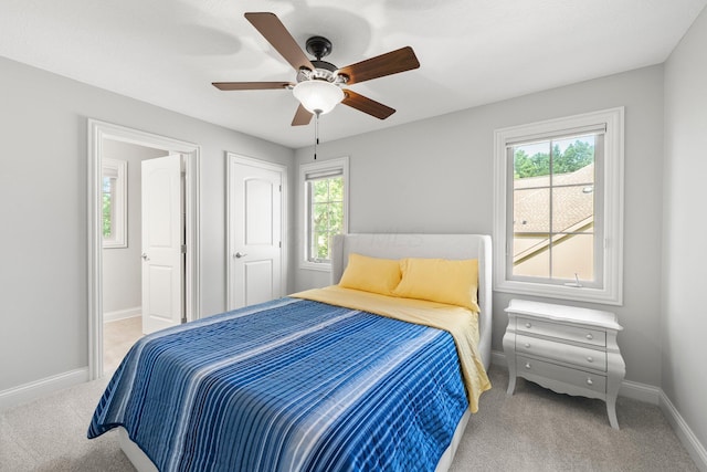 6820 Mahogany Dr, Galena, OH 43021 - carpeted bedroom featuring baseboards and ceiling fan