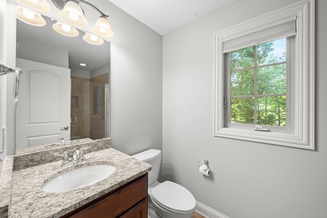 6820 Mahogany Dr, Galena, OH 43021 - full bathroom featuring vanity and a tile shower