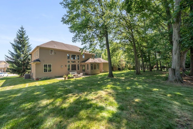 6820 Mahogany Dr, Galena, OH 43021 - view of green lawn featuring a patio