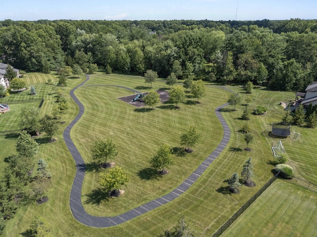 6820 Mahogany Dr, Galena, OH 43021 - aerial overview of property's location with a heavily wooded area