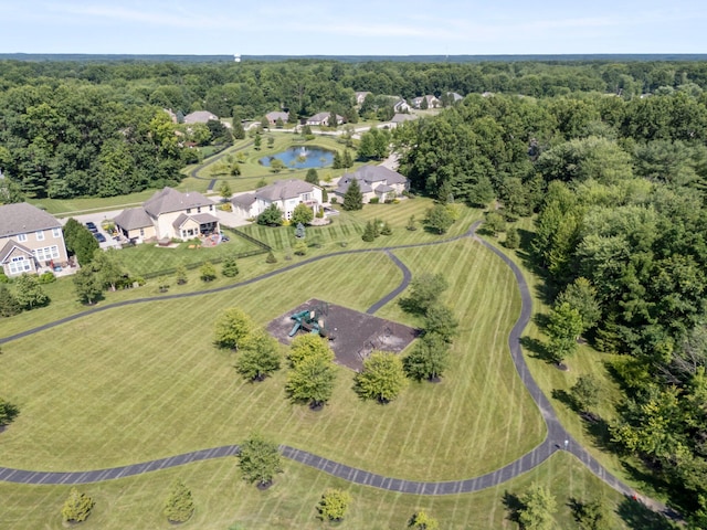 6820 Mahogany Dr, Galena, OH 43021 - aerial view of property's location with a nearby body of water and a heavily wooded area