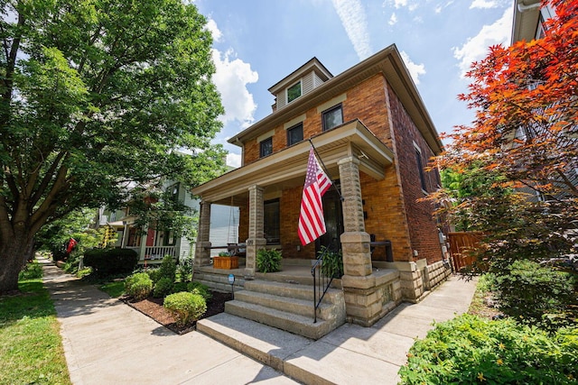 199 E Gates St, Columbus, OH 43206 - traditional style home with covered porch and brick siding