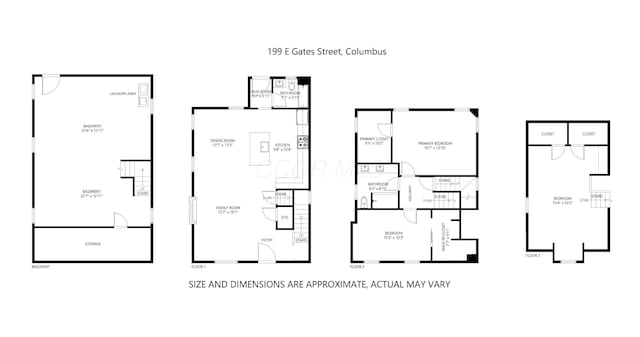 199 E Gates St, Columbus, OH 43206 - view of property floor plan