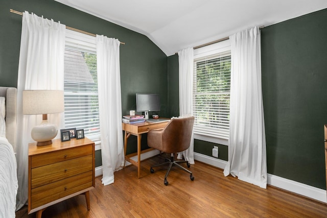 70 N Cassingham Rd, Columbus, OH 43209 - office space with lofted ceiling, healthy amount of natural light, and wood finished floors