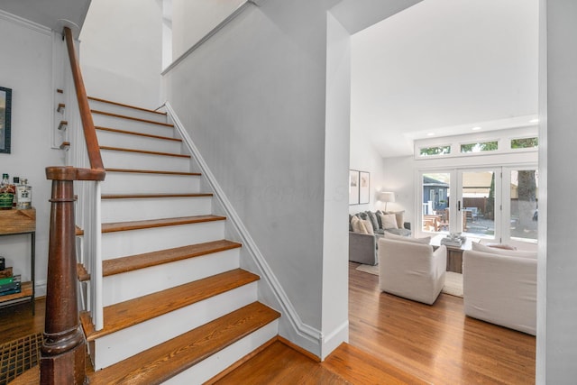 70 N Cassingham Rd, Columbus, OH 43209 - stairs with wood finished floors and french doors