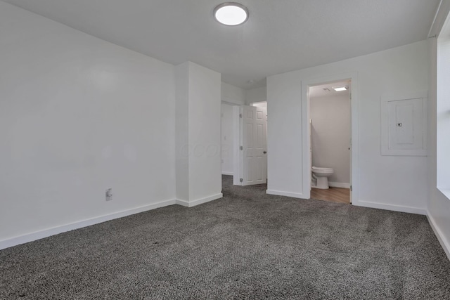 8898 Baker Rd, Stoutsville, OH 43154 - unfurnished bedroom with carpet flooring, electric panel, and ensuite bathroom