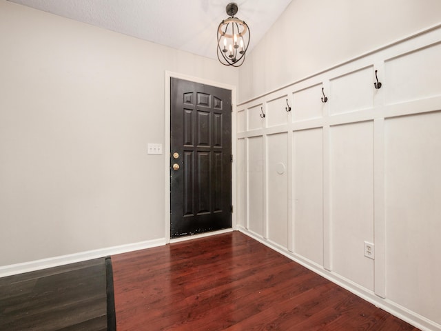 419 Sycamore Creek St, Pickerington, OH 43147 - foyer with a chandelier and dark wood-style flooring