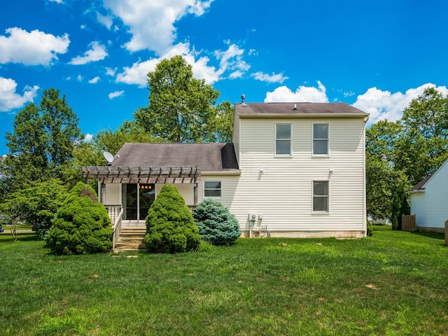 419 Sycamore Creek St, Pickerington, OH 43147 - back of house featuring a pergola, a yard, and a wooden deck