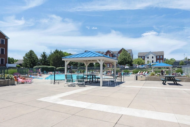 3388 Smileys Cor, Hilliard, OH 43026 - view of community featuring a gazebo, a swimming pool, and a patio area