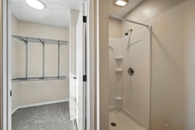1771 Fern Trail Dr, Lancaster, OH 43130 - bathroom with a shower stall and a textured ceiling