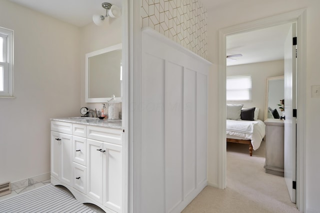 6853 Cedar Brook Pl, New Albany, OH 43054 - hall with a sink and baseboards