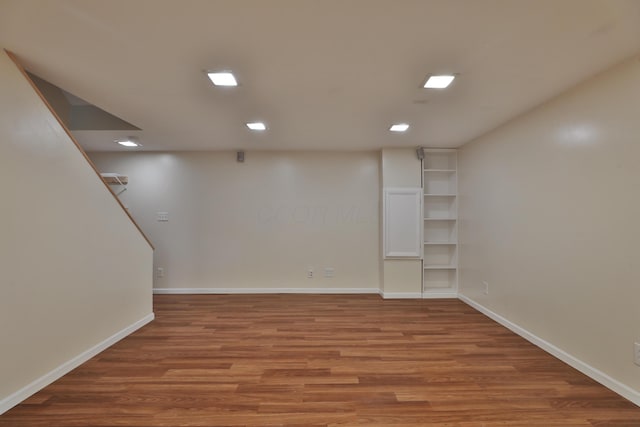 2253 Otter Ln, Dublin, OH 43016 - finished basement featuring wood finished floors and recessed lighting