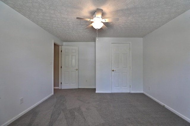 2253 Otter Ln, Dublin, OH 43016 - carpeted spare room featuring a ceiling fan and a textured ceiling