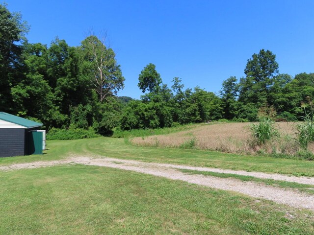 485 Springer Rd, Chillicothe, OH 45601 - view of grassy yard with a wooded view
