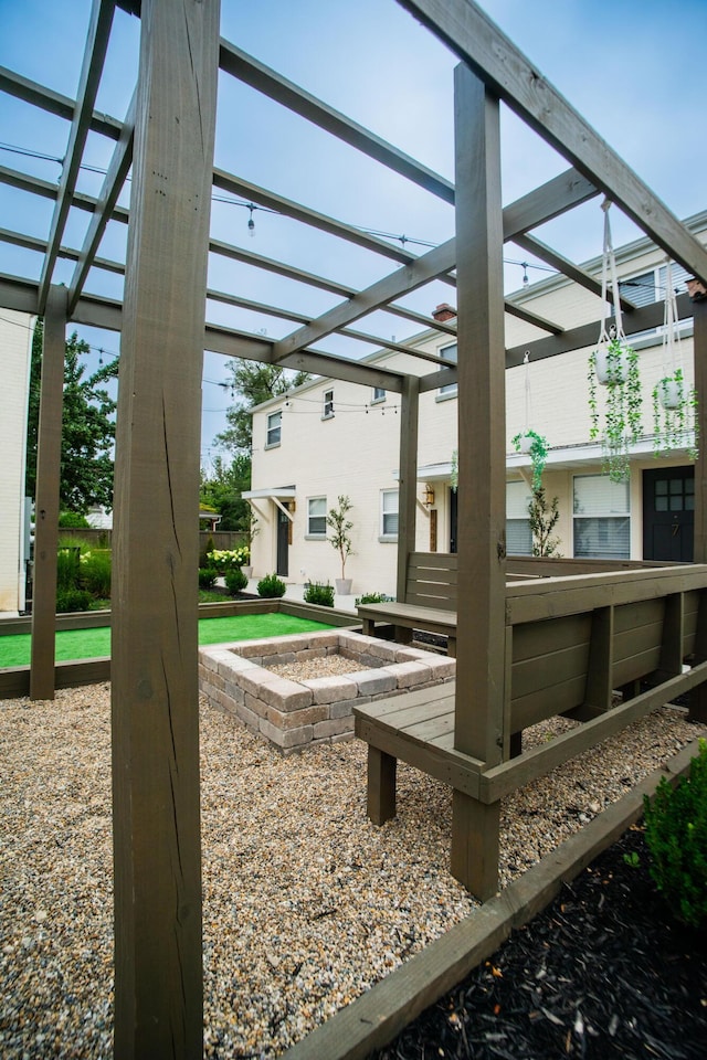 853 Thurman Ave, Columbus, OH 43206 - view of patio / terrace featuring a pergola