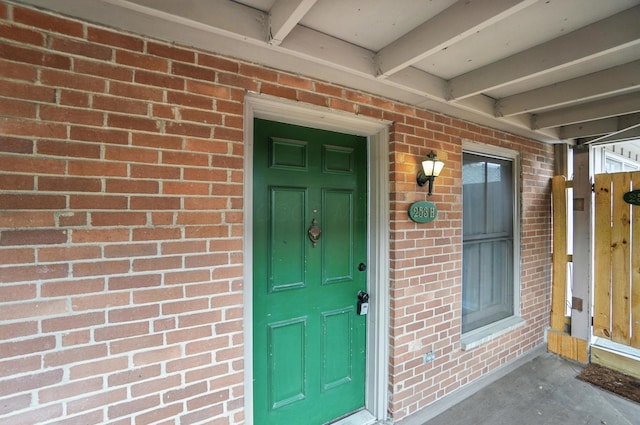 253 Kossuth St Unit H, Columbus, OH 43223 - doorway to property with brick siding