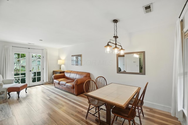 253 Kossuth St Unit H, Columbus, OH 43223 - dining space with light wood finished floors and french doors