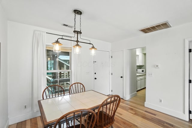 253 Kossuth St Unit H, Columbus, OH 43223 - dining area with light wood-type flooring and baseboards