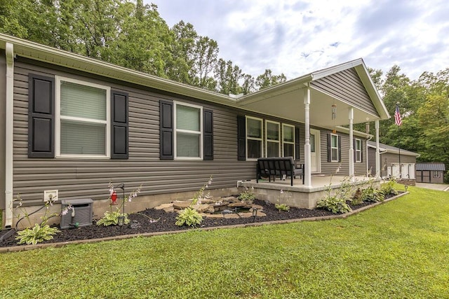 19366 Laurel Run Rd, Nelsonville, OH 45764 - view of front of property with a front yard and a porch