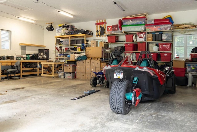 19366 Laurel Run Rd, Nelsonville, OH 45764 - garage with a workshop area