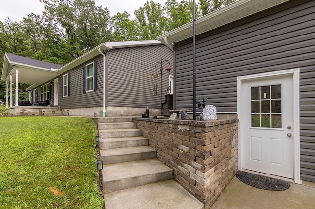 19366 Laurel Run Rd, Nelsonville, OH 45764 - property entrance with a yard