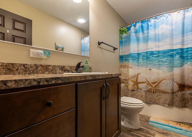 19366 Laurel Run Rd, Nelsonville, OH 45764 - bathroom featuring wood finished floors, vanity, and curtained shower