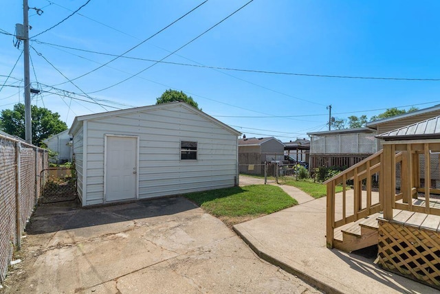 99 Maple Ave, Chillicothe, OH 45601 - exterior space with a patio and an outdoor structure