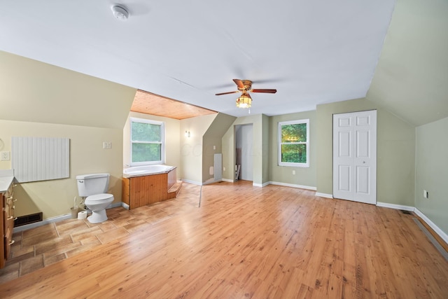 3857 US Highway 23, Chillicothe, OH 45601 - bonus room featuring light wood finished floors, vaulted ceiling, and a ceiling fan