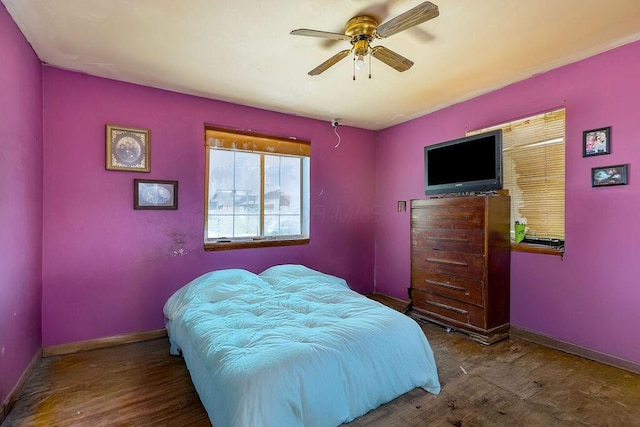 4747 Basil Ln, Cincinnati, OH 45238 - bedroom with ceiling fan and wood finished floors